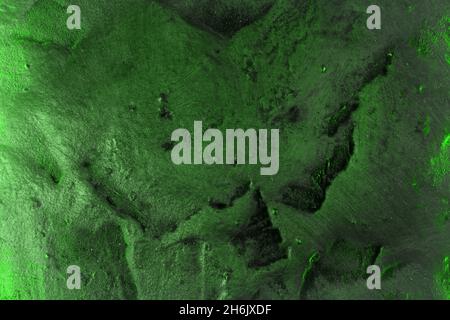 bella verde creativo cemento rialzato brillante texture - sfondo astratto foto Foto Stock