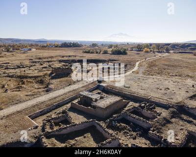 Kultepe antiche rovine della città. Centro commerciale Assiro a Karum-Kanis nella città di Kayseri Turchia. Foto Stock