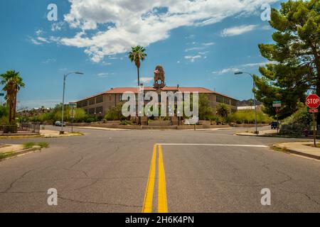 Scuola di Curley, edificio storico ad Ajo, Arizona Foto Stock