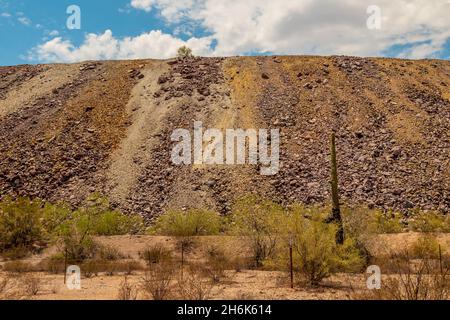 Miniere di pali vicino Ajo, Arizona. Foto Stock