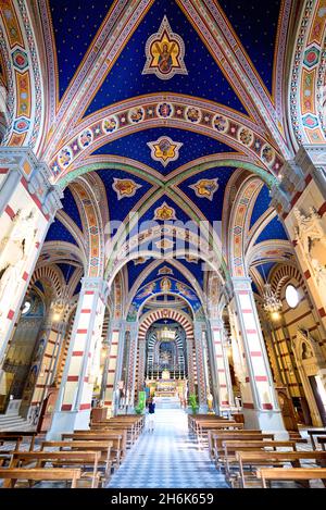 Cortona Arezzo Toscana Italia. Basilica Santa Margherita collina Foto Stock