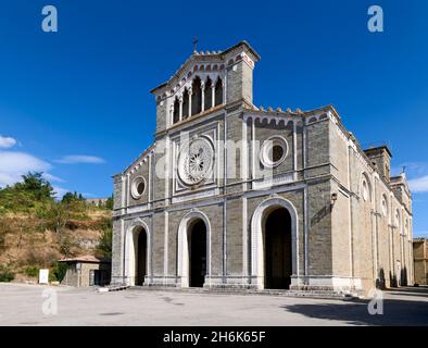 Cortona Arezzo Toscana Italia. Basilica Santa Margherita collina Foto Stock