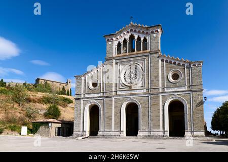 Cortona Arezzo Toscana Italia. Basilica Santa Margherita collina Foto Stock