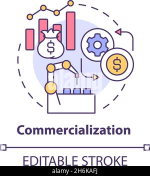 Icona del concetto di commercializzazione Illustrazione Vettoriale