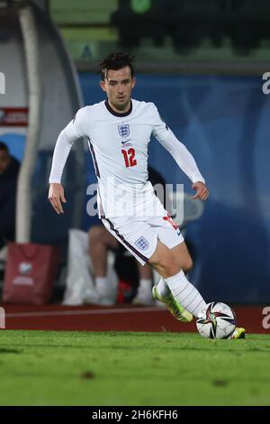 Serravalle, Italia, 15 novembre 2021. Ben Chilwell d'Inghilterra durante la Coppa del mondo FIFA 2022 - gara di qualificazione europea allo stadio San Marino di Serravalle. Il credito d'immagine dovrebbe essere: Jonathan Moscrop / Sportimage Foto Stock