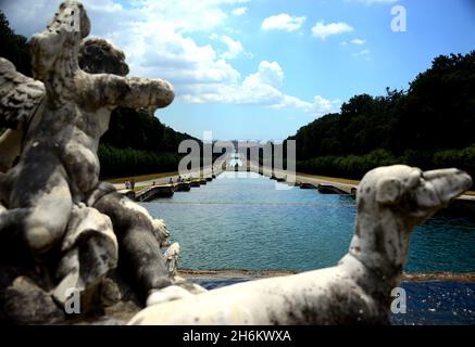 La Reggia di Caserta, costruita dalla Casa di Borbone-due Sicilie come loro residenza principale come re di Napoli Foto Stock