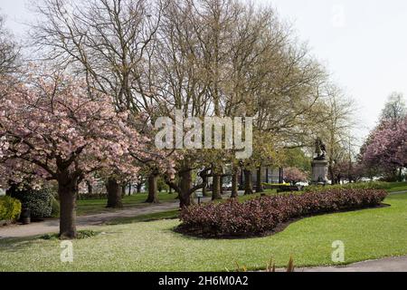 Pittoresco giardino pubblico Foto Stock