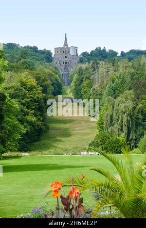 Il monumento di Ercole al Bergpark Wilhelmshoehe a Kassel, Germania Foto Stock