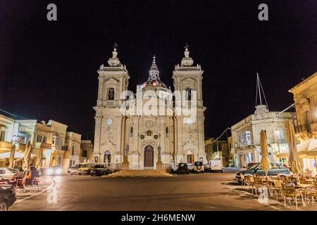 Basilica di San Giorgio a Victoria, Isola di Gozo, Malta Foto Stock