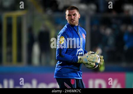 San Marino, 15 2021 novembre, Sam Johnstone in Inghilterra durante le qualificazioni della Coppa del mondo Qatar 2022 - San Marino vs Inghilterra, Coppa del mondo FIFA a San Marino, Repubblica di San Marino, novembre 15 2021 Foto Stock