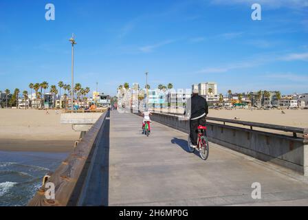 Venezia Pier, Venice Beach, Los Angeles, California, Stati Uniti d'America Foto Stock