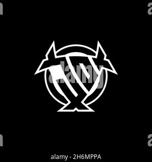 LETTERA del logo JO Monogram con schermo triangolare e design a forma di cerchio su sfondo isolato. Logo a triangolo monogramma, logo a schermo monogramma, trian Illustrazione Vettoriale