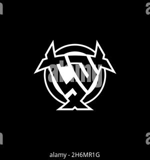 Lettera del logo SD Monogram con schermo triangolare e design a forma di cerchio su sfondo isolato. Logo a triangolo monogramma, logo a schermo monogramma, trian Illustrazione Vettoriale