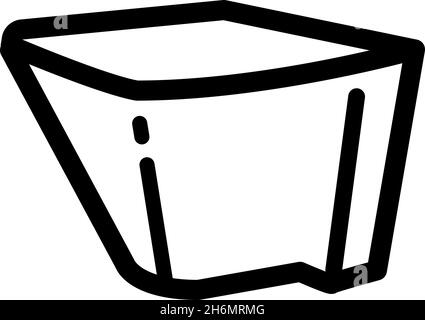 Icona del contorno del water. Illustrazione vettoriale isolata su sfondo bianco. Illustrazione Vettoriale