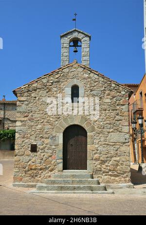 Cappella di Sant Sebastià situato nella città di Capmany nella regione Alt Empordà della provincia di Gerona, Catalogna, Spagna Foto Stock