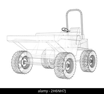 Dumper. illustrazione 3d Foto Stock