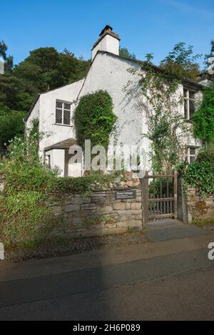 Colomba Cottage, vista in estate di dove Cottage, casa di William e Dorothy Wordsworth dal 1799 al 1801, Grasmere, Cumbria, Inghilterra, Regno Unito Foto Stock