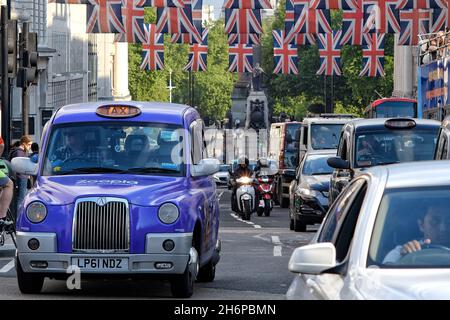 Londra, Regno Unito - 21 maggio 2018 : ingorgo del traffico nel centro di Londra Foto Stock