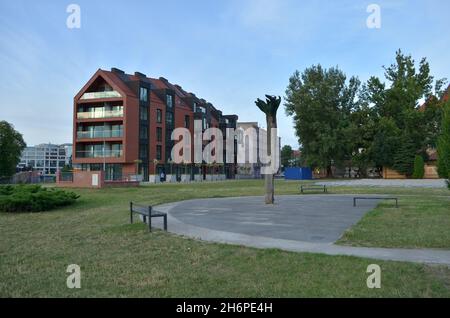 Moderno edificio di appartamenti a Breslavia, in Polonia Foto Stock