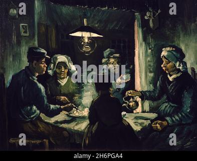 Secondo studio per i mangiatori di patate, dipinto di Vincent van Gogh, 1885 Foto Stock