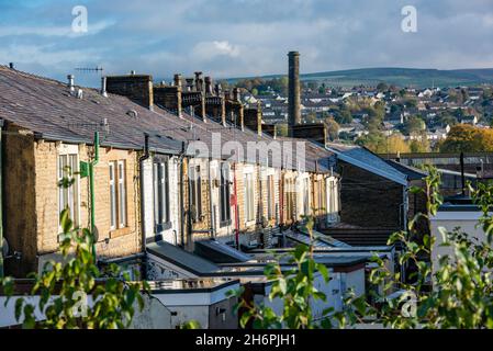 Case a schiera, Burnley, Lancashire, Regno Unito Foto Stock