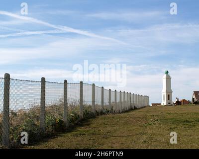 Il meridiano monumento, Peacehaven, East Sussex Foto Stock