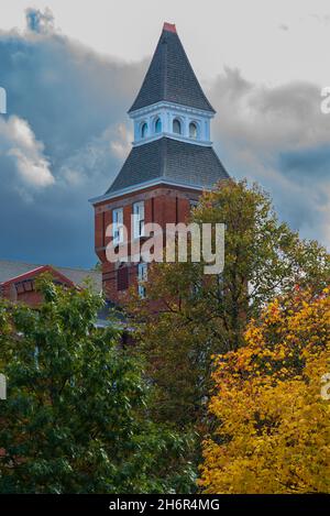 Linton Hall in autunno nel campus della Michigan state University Foto Stock