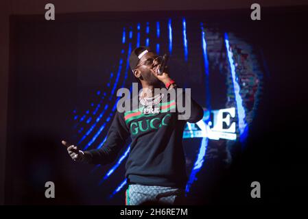 Houston, Stati Uniti. 22 Feb 2020. Young Dolph, visto esibirsi a Houston, Texas, il 22 febbraio 2020, è stato girato durante l'acquisto di biscotti a Memphis, TN. (Foto di Jennifer Lake/SIPA USA) Credit: Sipa USA/Alamy Live News Foto Stock