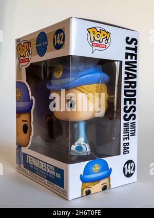 Funko Pan am Stewardess Figura Still Life, USA Foto Stock