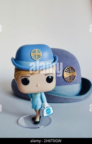 Funko Pan am Stewardess Figura Still Life, USA Foto Stock