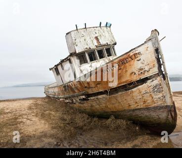 Naufragi a Tomales Bay, California Foto Stock