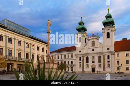 Cattedrale di Gyor, Ungheria Foto Stock