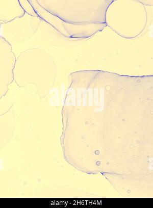 Modello di invito al matrimonio. Liquido pastello giallo Foto Stock