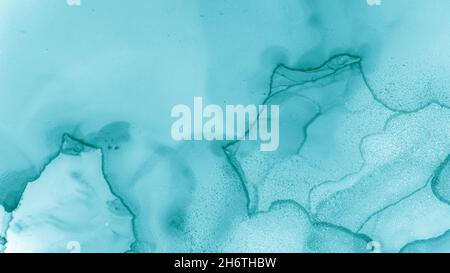 Liquido flusso pastello teale. Blue Cloud moderno Foto Stock