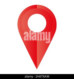 Indicatore icona mappa colorata isolato su sfondo bianco eps 10 Illustrazione Vettoriale