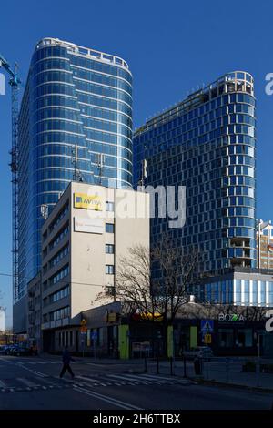 Global Offfice Park off Ice Complex di Cavatina in costruzione a Katowice (SL). Foto Stock