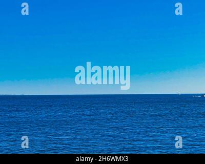 Spiaggia di Valeras Plage sul Mediterraneo francese Foto Stock