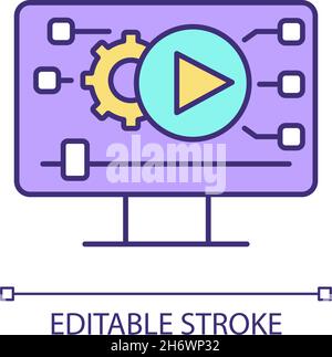 Icona del colore RGB per la creazione di video Illustrazione Vettoriale