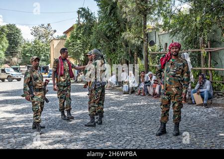 Guerra in Tigray, Amhara, guerra civile, Etiopia, Africa Foto Stock