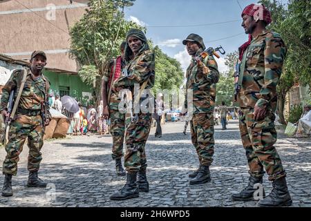 Guerra in Tigray, Amhara, guerra civile, Etiopia, Africa Foto Stock