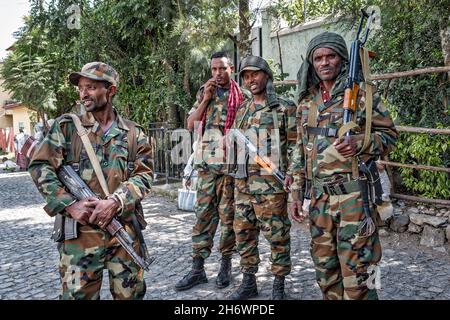 Guerra in Tigray, Amhara, guerra civile, Etiopia, Africa Foto Stock