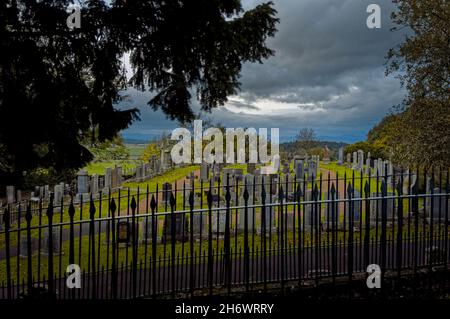 Old Town Cemetery, Castello di Stirling, Stirling, Scozia Foto Stock