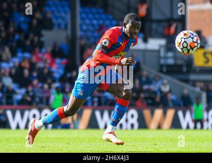 LONDRA, INGHILTERRA - 3 OTTOBRE 2021: Tyrick Kwon Mitchell of Palace nella foto durante 2021-22 la partita del 7° giorno della Premier League tra il Crystal Palace FC e il Leicester City FC a Selhurst Park. Copyright: Cosmin Iftode/Picstaff Foto Stock