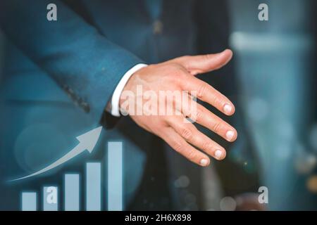 Nuovo partner commerciale. Partnership redditizia o successo di affari Foto Stock