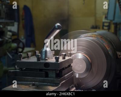industria metallurgica: lavorazione del tornio, filatura, hobby Foto Stock