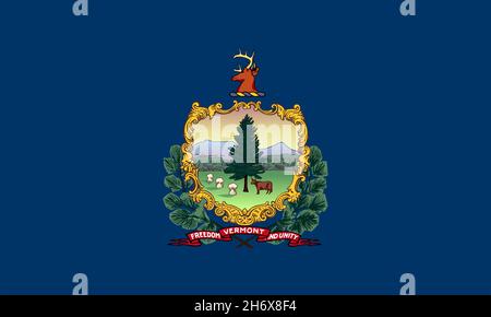 Vista dall'alto del Vermont , bandiera degli Stati Uniti, senza bandiera. Layout del progetto del piano sfondo dell'indicatore Foto Stock