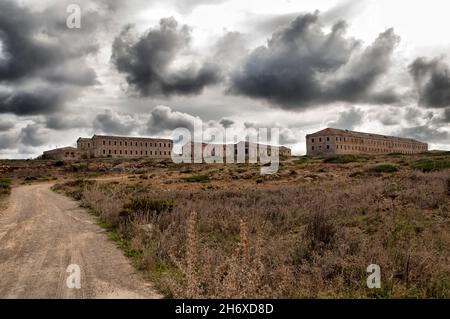 Architettura militare difensiva dell'isola di Minorca. Foto Stock