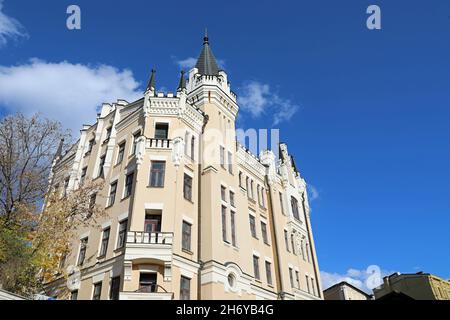 Castello di Riccardo il cuore di Lionheart a Andrews Descent a Kyiv Foto Stock