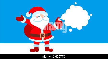 Flat Simple Cartoon Hiphop Urban Style Babbo Natale spruzzatura Graffity Vector Illustration Art Illustrazione Vettoriale