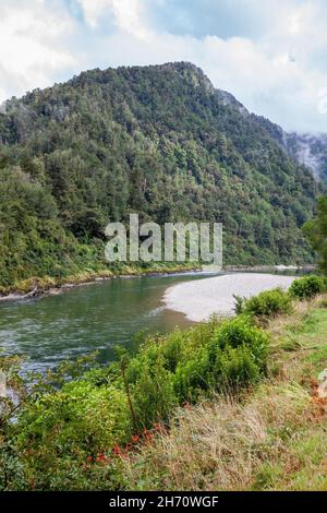 Vista della Valle del Fiume Buller in Nuova Zelanda Foto Stock
